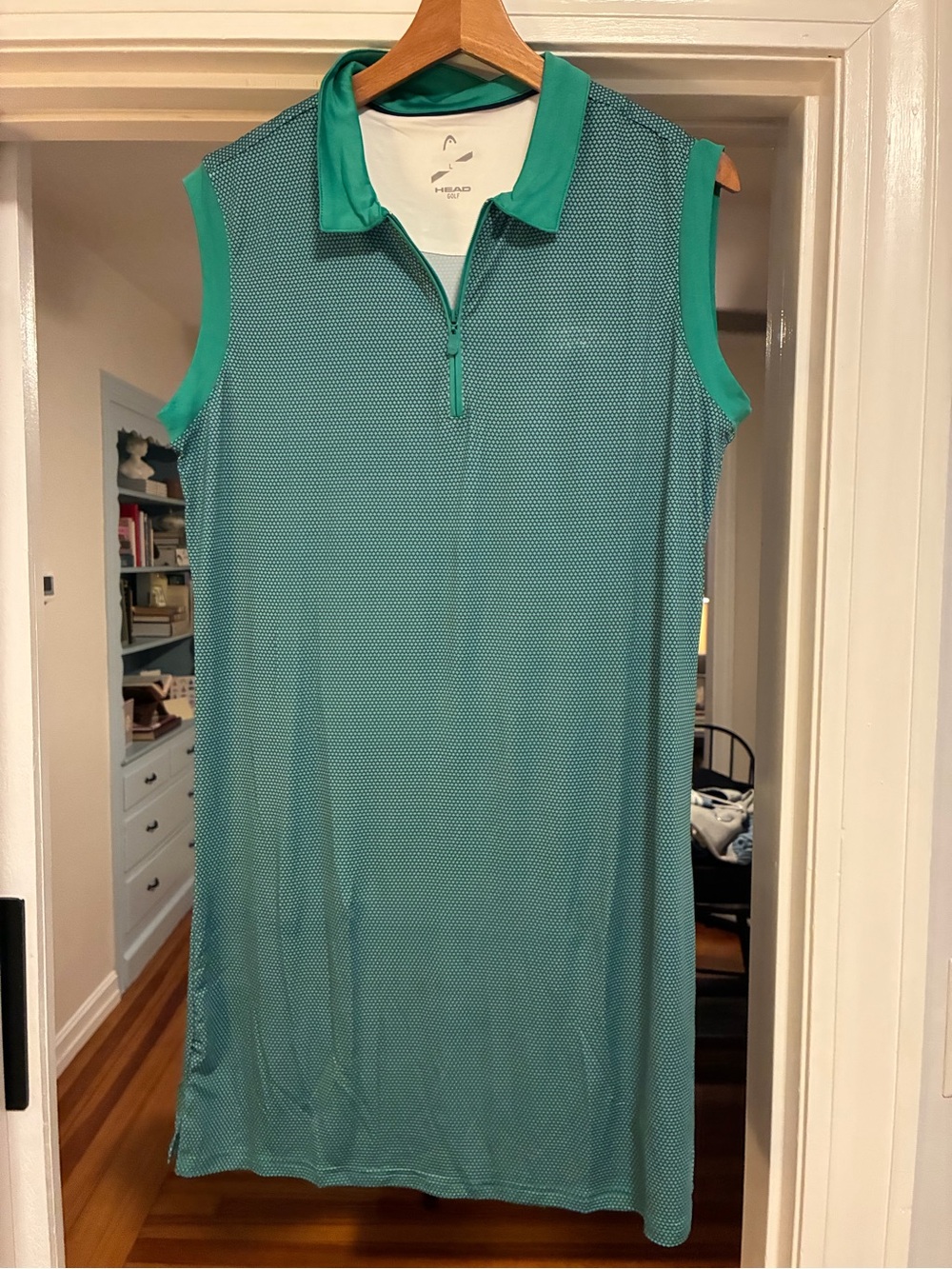 Head Teal & Green Sleeveless Zip Swim Cover-Up